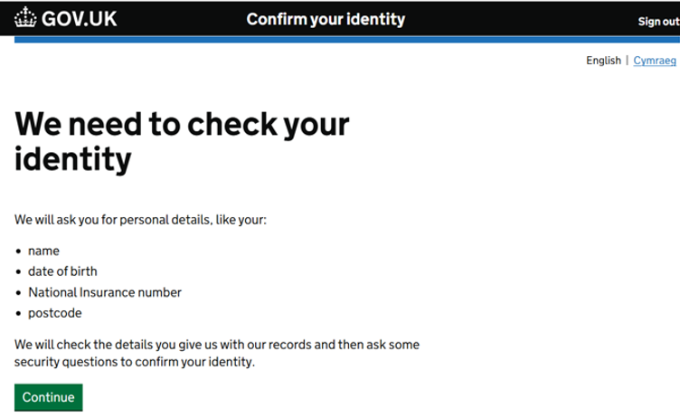 We need to check your identity